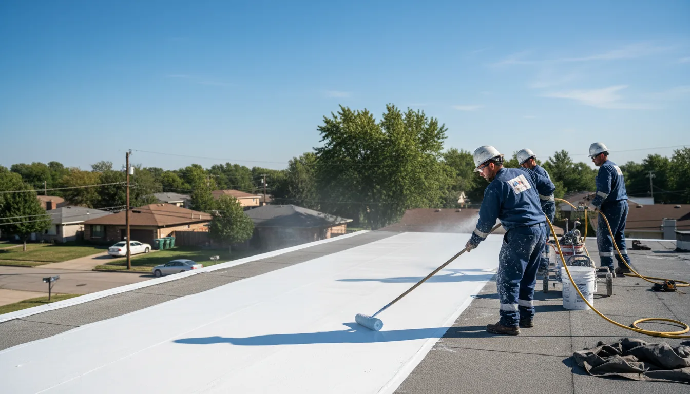 Commercial roof coating in Linden, IN near me